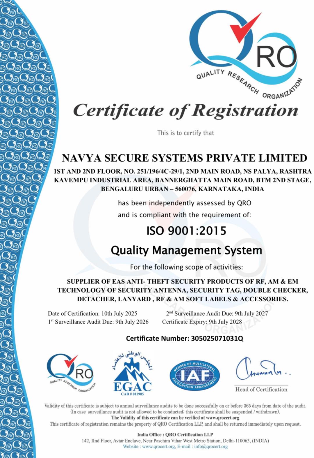 ISO 9001:2008 certificate thumbnail